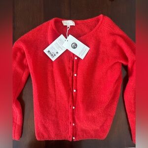 Sezane Gaspard red cardigan